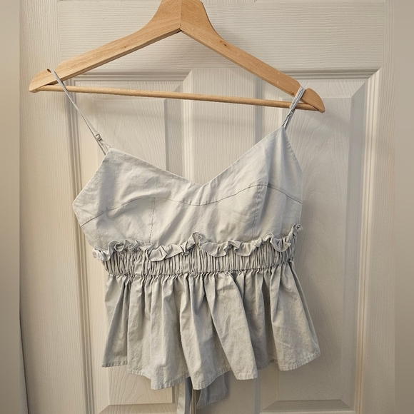 KENDALL AND KYLIE WOMENS Blue CROP TOP  XS adjustable straps - Picture 4 of 6